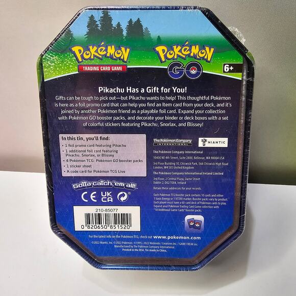 Pokémon Trading Card Games: Pokemon Go Shallow Tin - Pikachu NWT - Picture 3 of 6